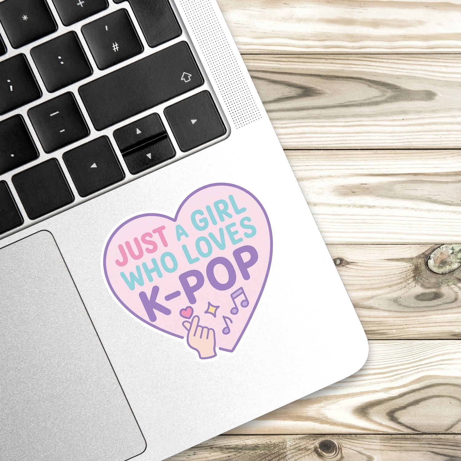 4pcs Just A Girl Who Loves K-Pop Stickers – Cute Music Fan Vinyl Decals