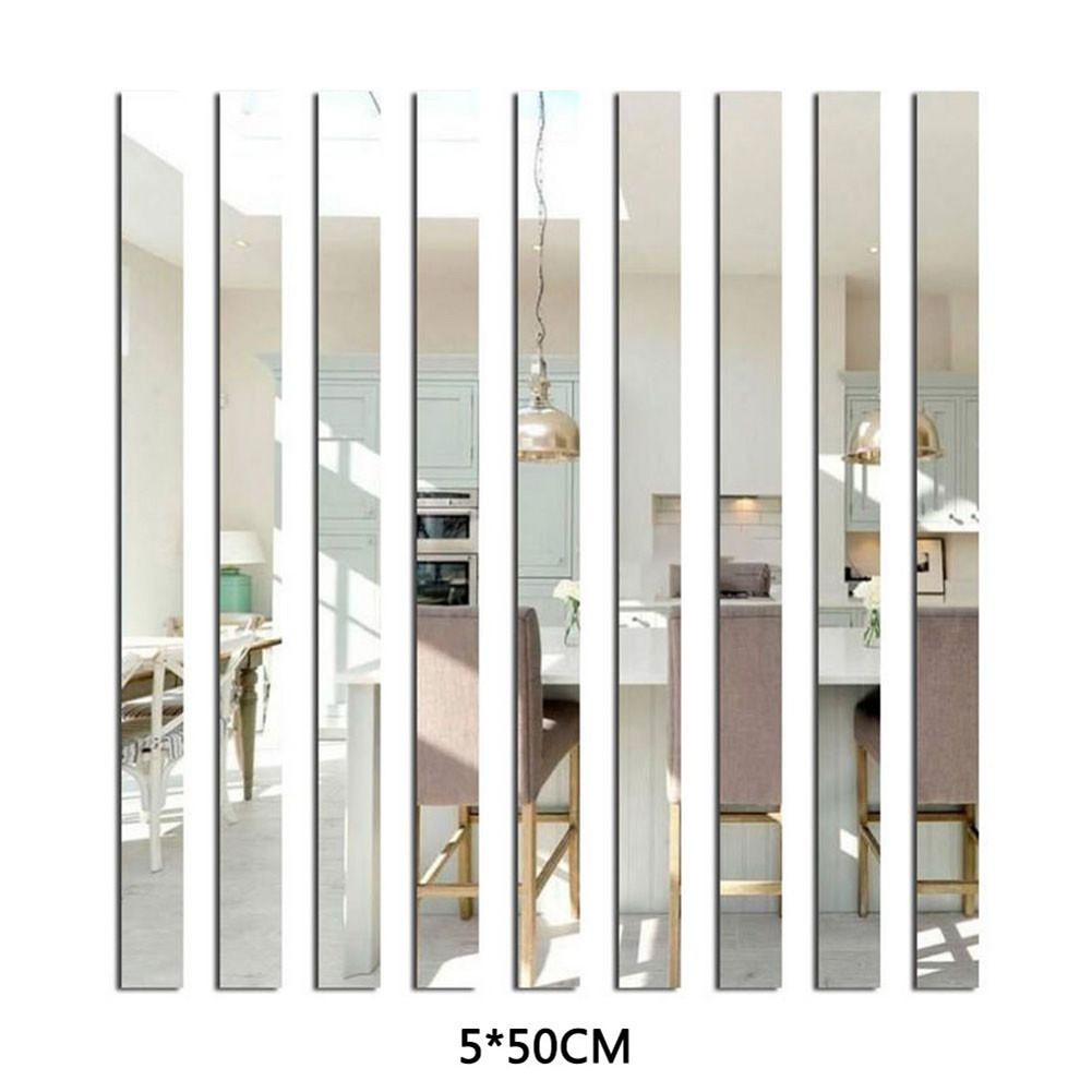 Brand New Wall Sticker Mirror Sliver/gold/black Spare Parts 5x50cm Living Room