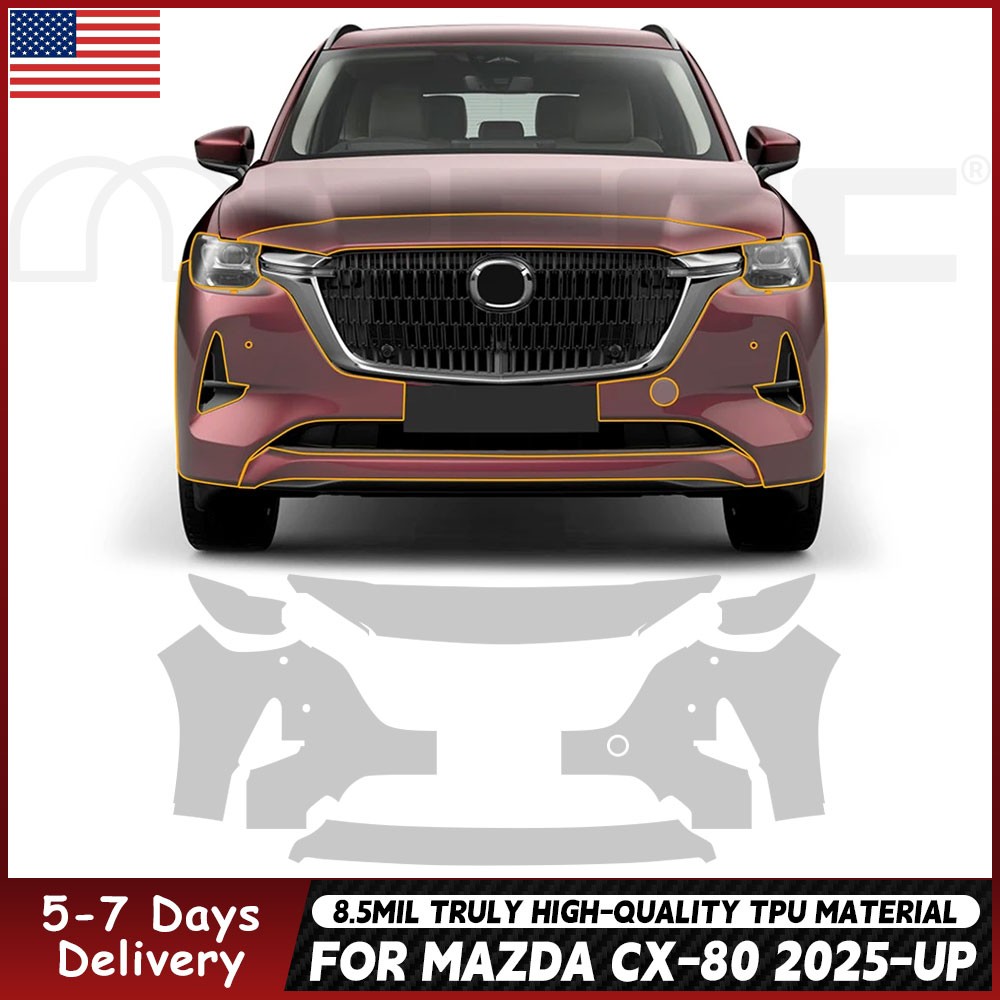 For Mazda CX-80 2025-UP Paint Protection Film TPU PPF Pre-Cut Kit