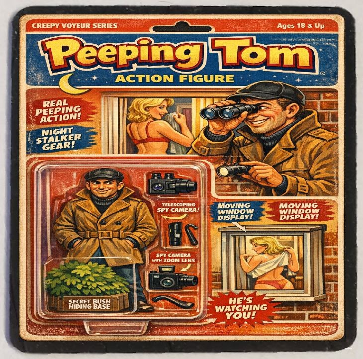 Action Figure Funny Peeping Tom Refrigerator Magnet M290