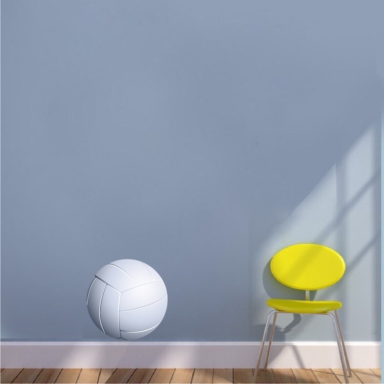 Custom Name Volleyball Wall Decal Kid’s Room Sports Decal Volleyball Art, s78