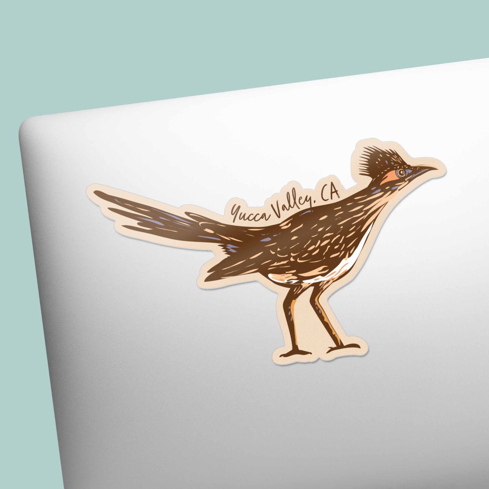 Yucca Valley Roadrunner Sticker – Southern California Bird Decal for Laptop