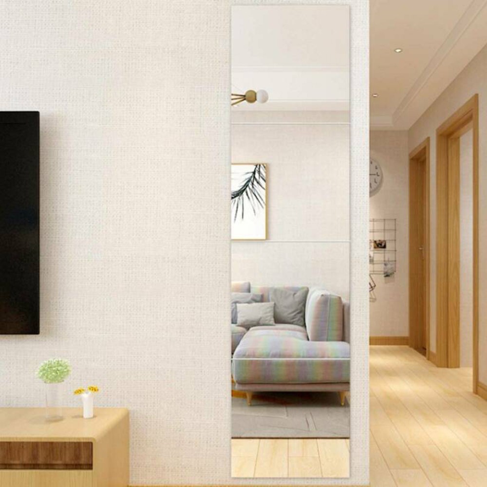 Artistic Wall Mounted Mirrors 30cm Square Stickers in a Convenient Pack of Four
