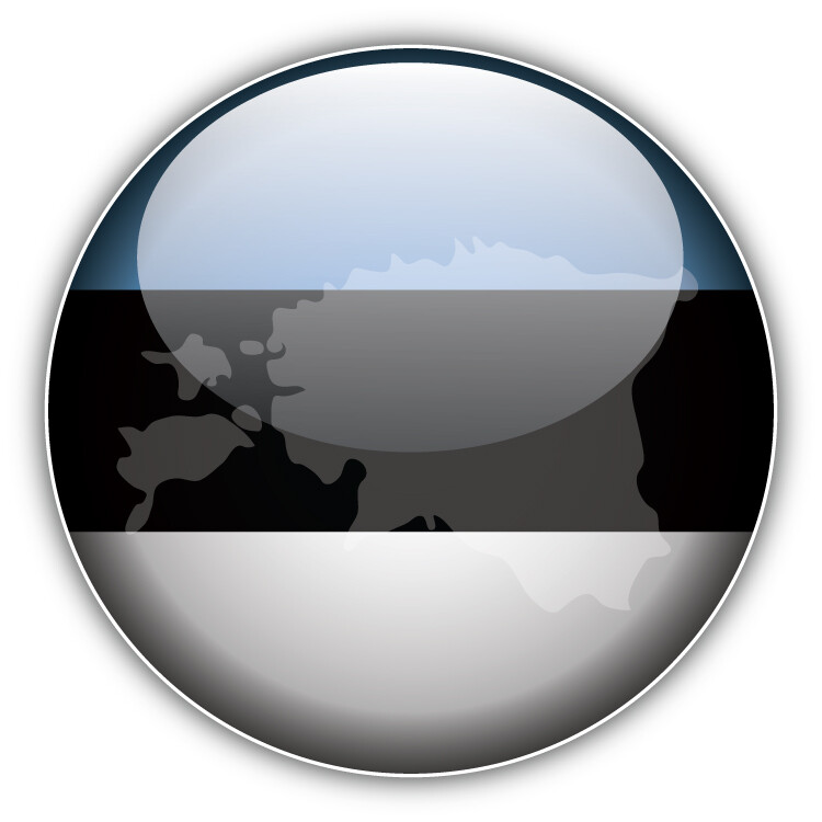 Estonia Map Flag Glossy Label Car Bumper Sticker Decal «SIZES»