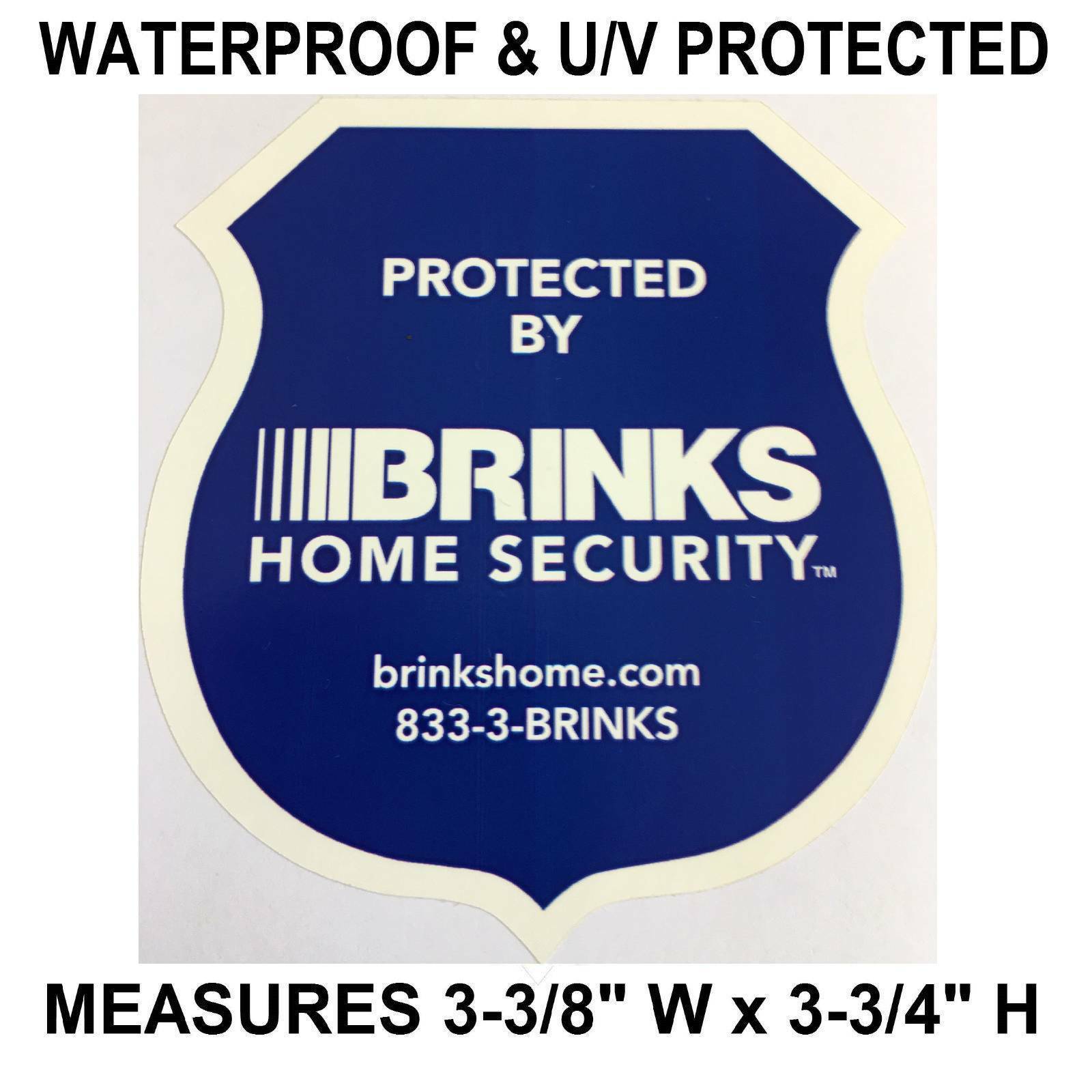 HOME SECURITY BRINKS ALARM MONITORING SYSTEM WARNING STICKER SIGN LOT .99
