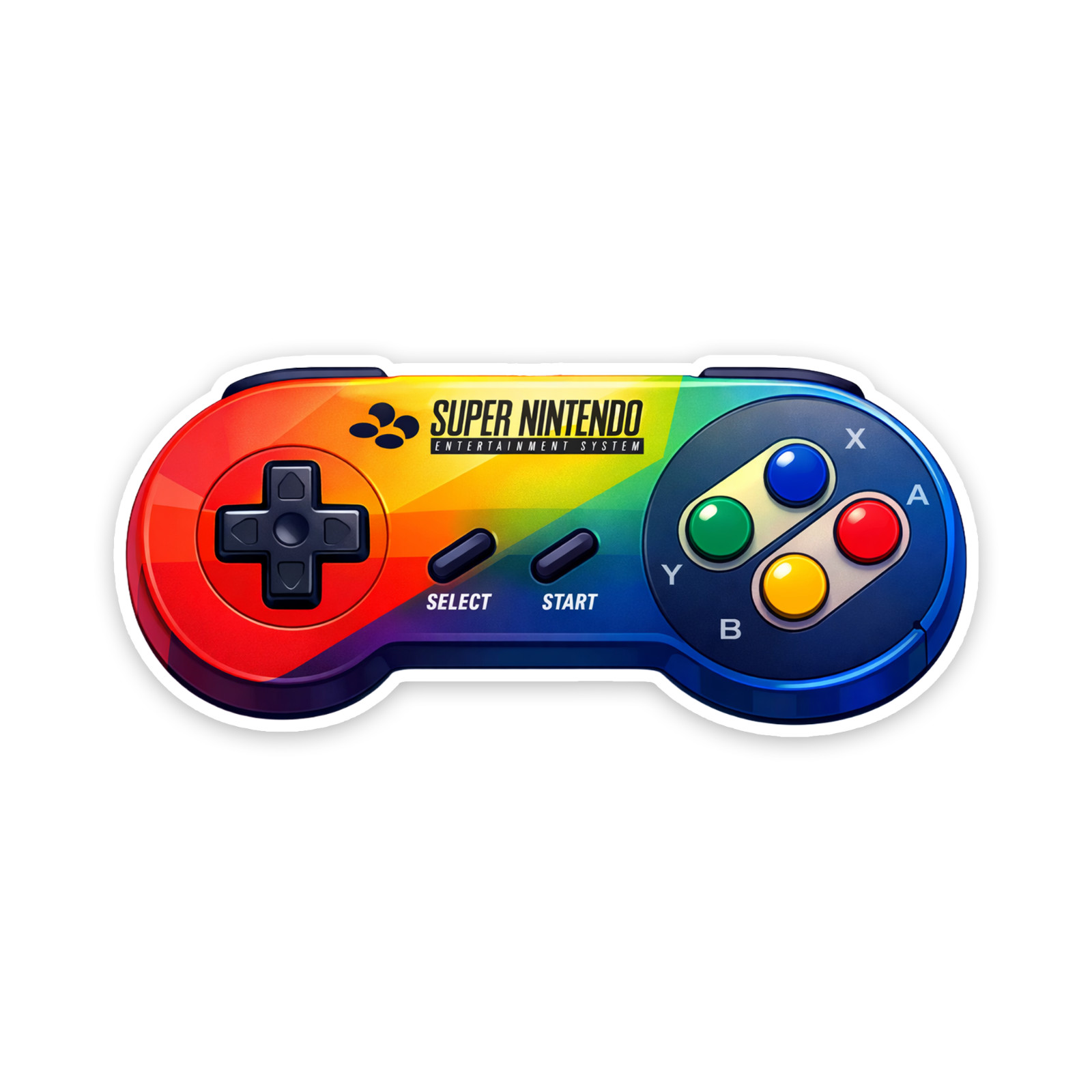 Super Nintendo Controller Vinyl Sticker – 4 Inch – NES – Nintendo – Retro Gaming