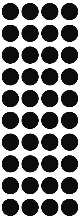 3/4″ Black Round Label Dots Stickers Color Coding Inventory 3/4 Inch Dot