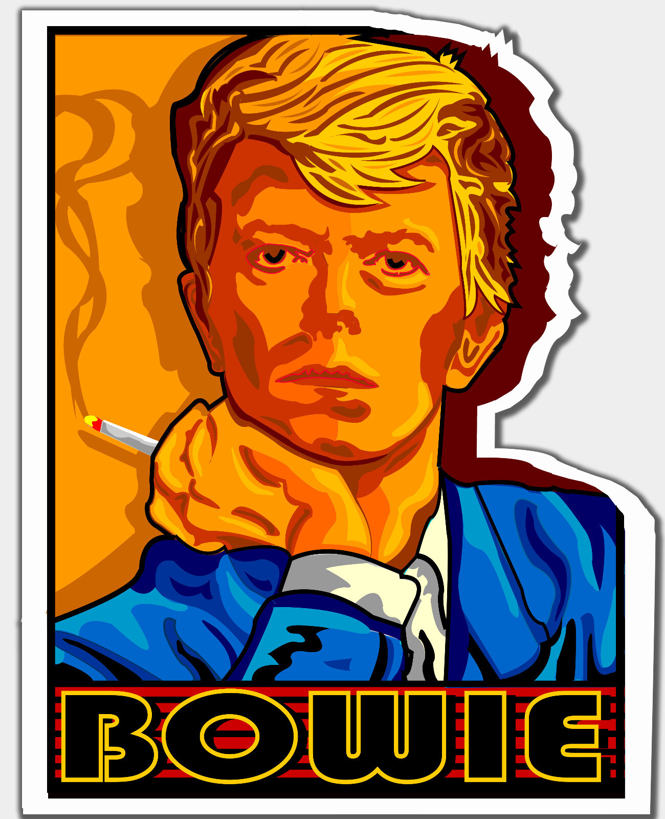 DAVID BOWIE SINGER SONGWRITER MUSICIAN ACTOR ROCK Dye Cut Vinyl Decal Sticker