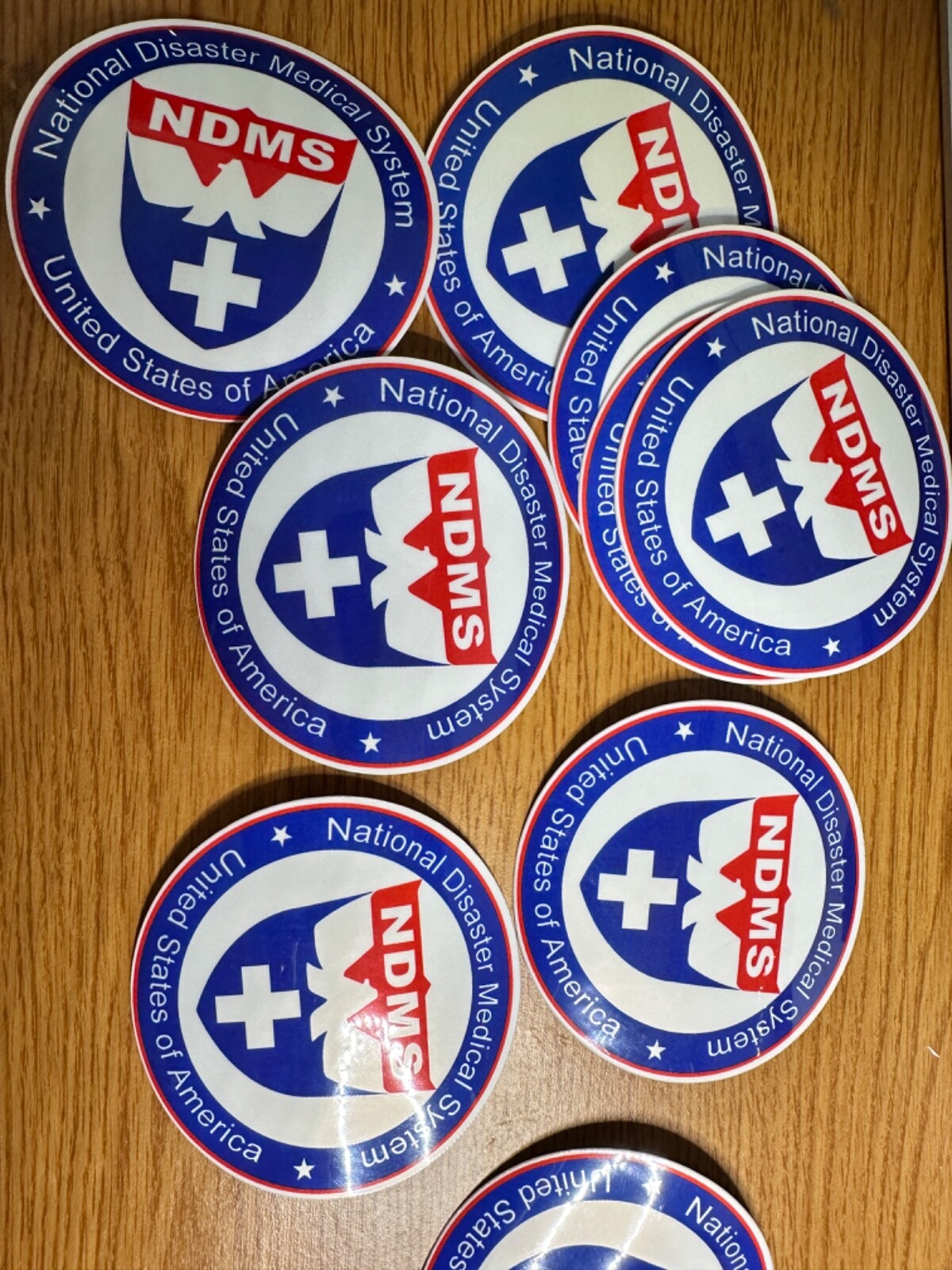 NDMS sticker vinyl laminated glossy HHS DHS FEMA patriotic USA