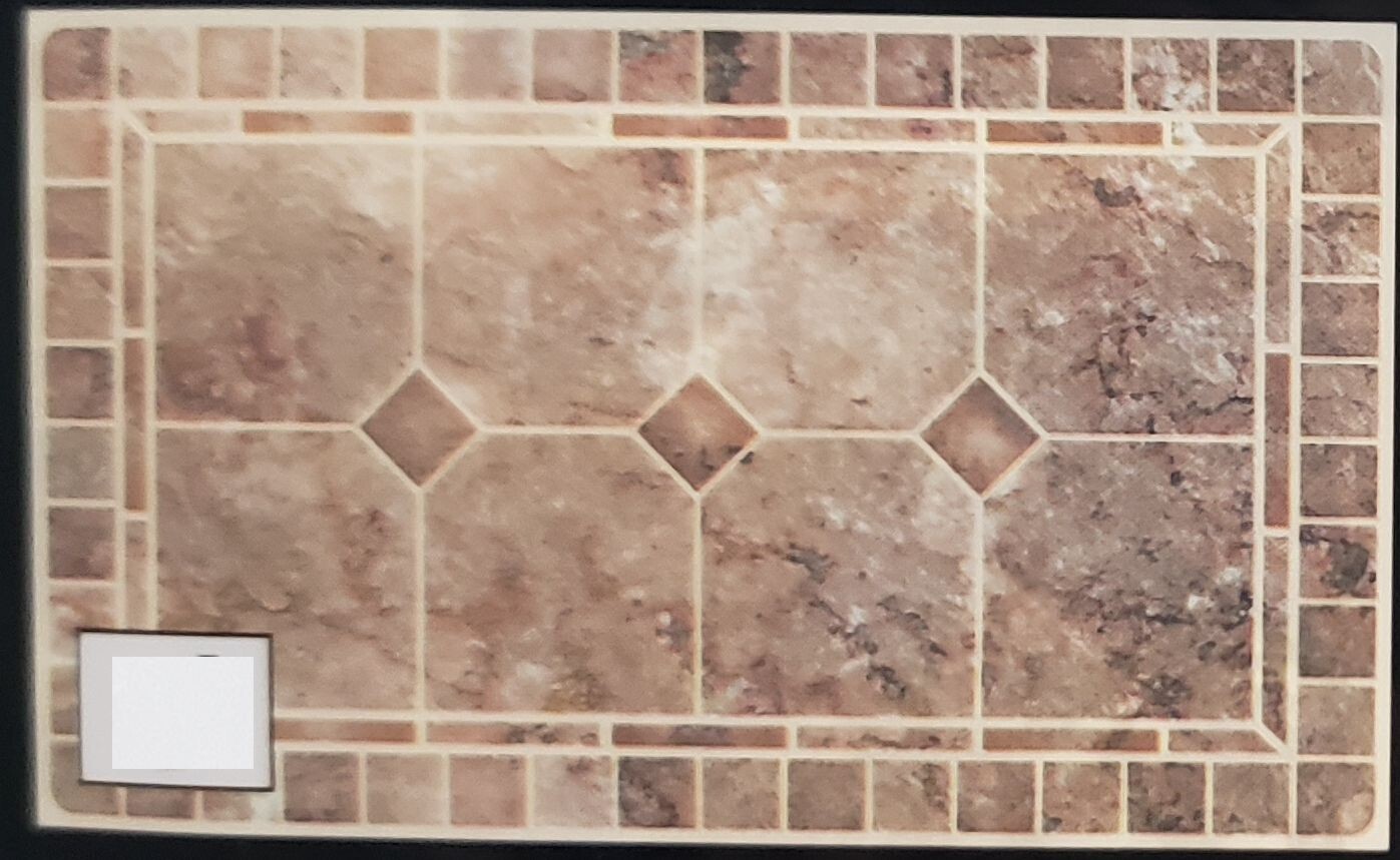 Kitchen Stove Backsplash Sticker / Wall Decal (30″x18″) BROWN TILES #4, GR