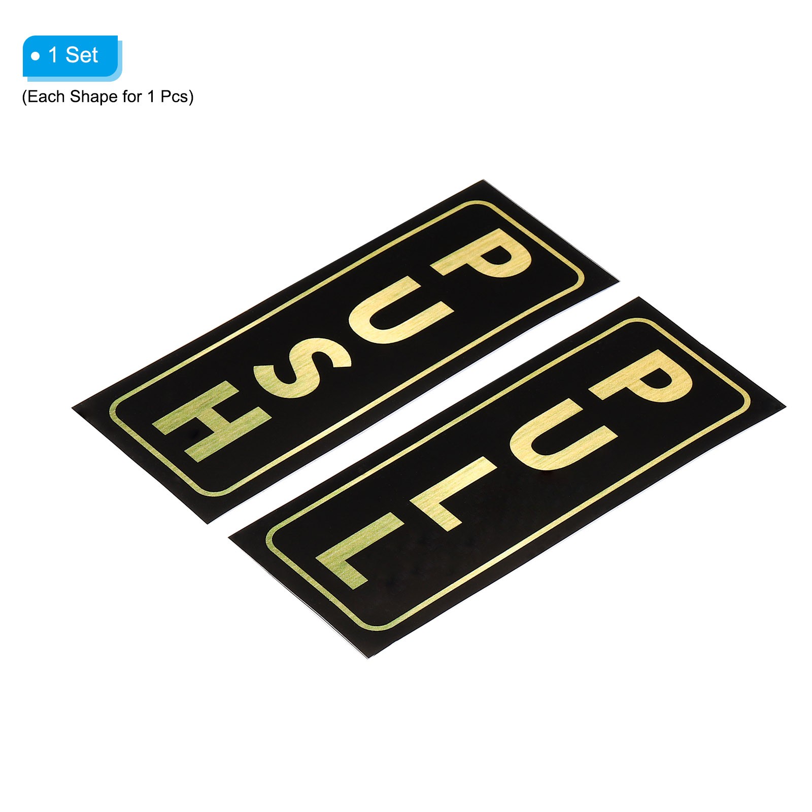 1Set Push Pull Door Sign 2″x5″ PVC Adhesive Vertical Pull Push Sticker Golden