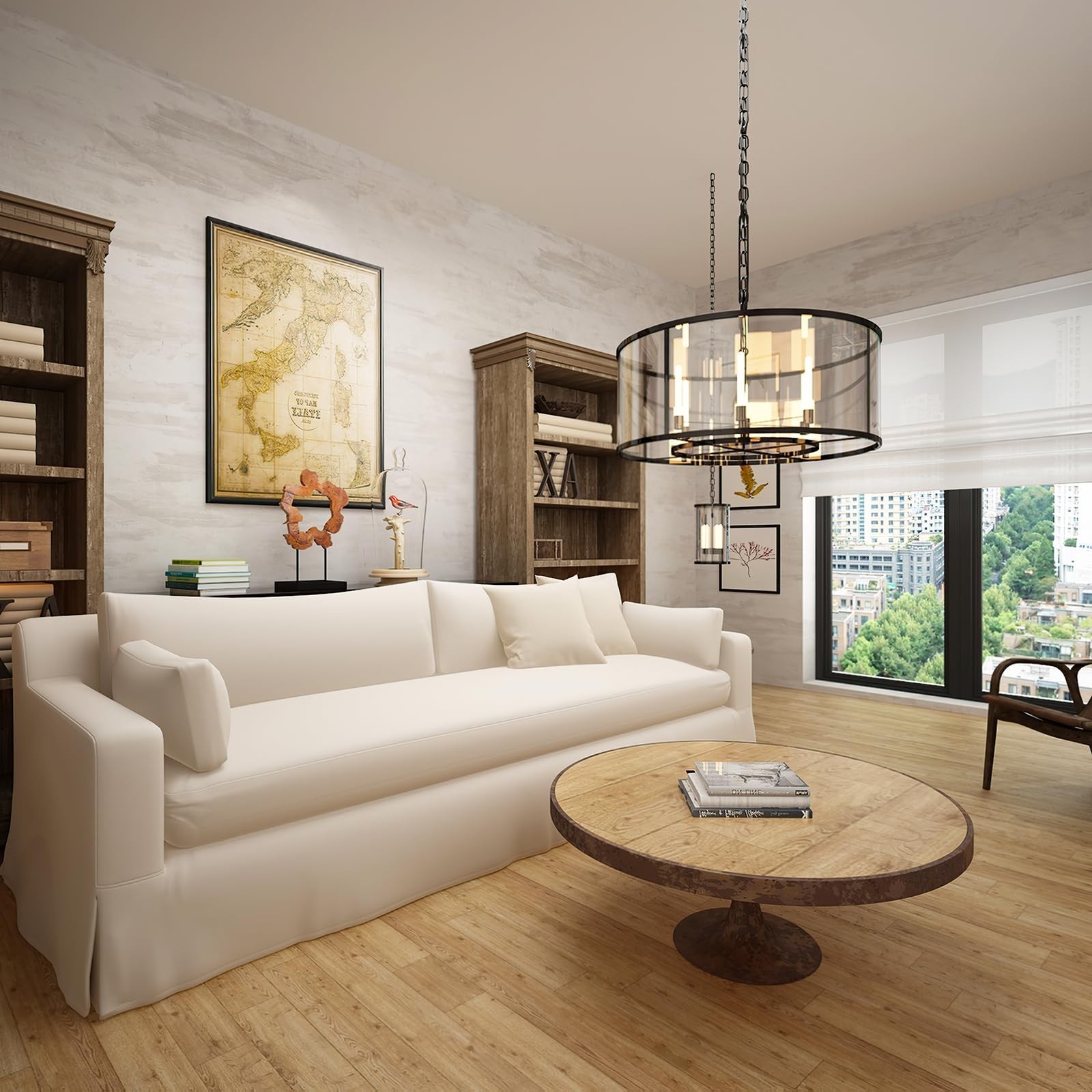 48x197inch Extra Wide Ivory White Concrete Wallpaper Peel and Stick White Gre…