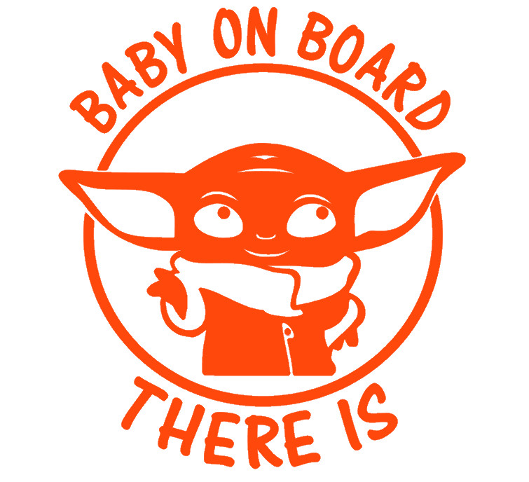 BABY YODA, GROGU, BABY ON BOARD, FULL, Decal Stickers for Cars, Window, Laptops