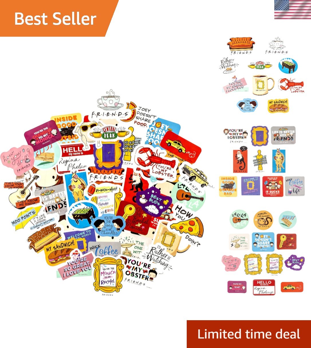 Conquest Friends Vinyl Sticker Pack – 60 Unique Waterproof Stickers for Fans