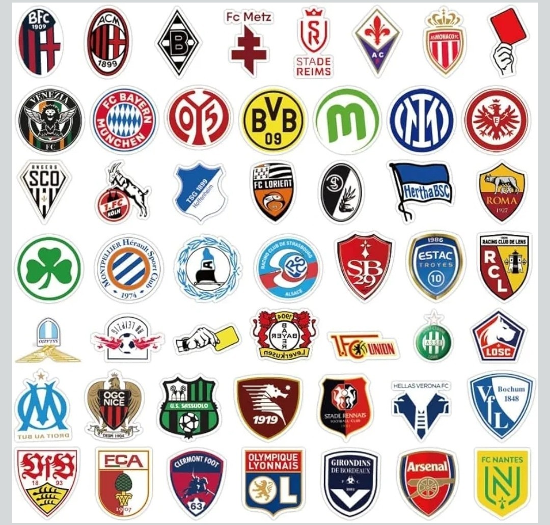 105pc SOCCER CLUB TEAM LOGO Stickers 2″ Vinyl Waterproof Decals World Cup Games
