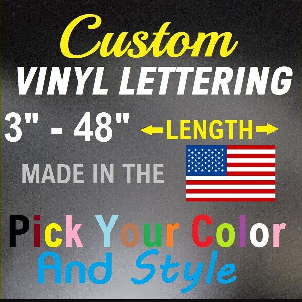 Custom Personalized Vinyl Lettering Name Decal Sticker Car Window Tumbler Flask