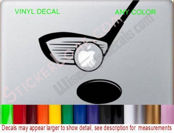 Golf Ball Putter Apple Laptop Decal Sticker macbook decals Skin Golfer putting
