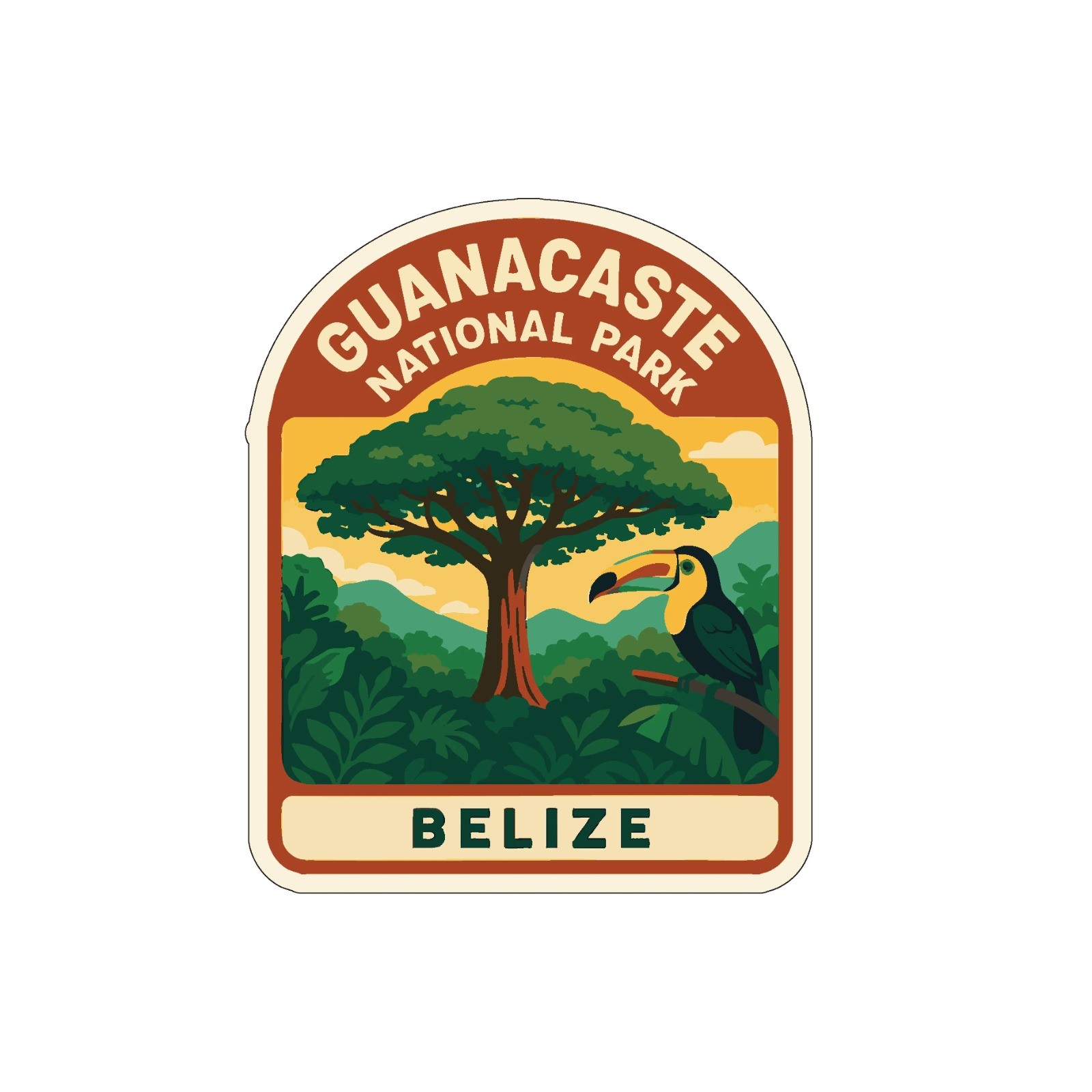 Guanacaste Belize National Park Sticker Decal Vinyl Die-Cut World