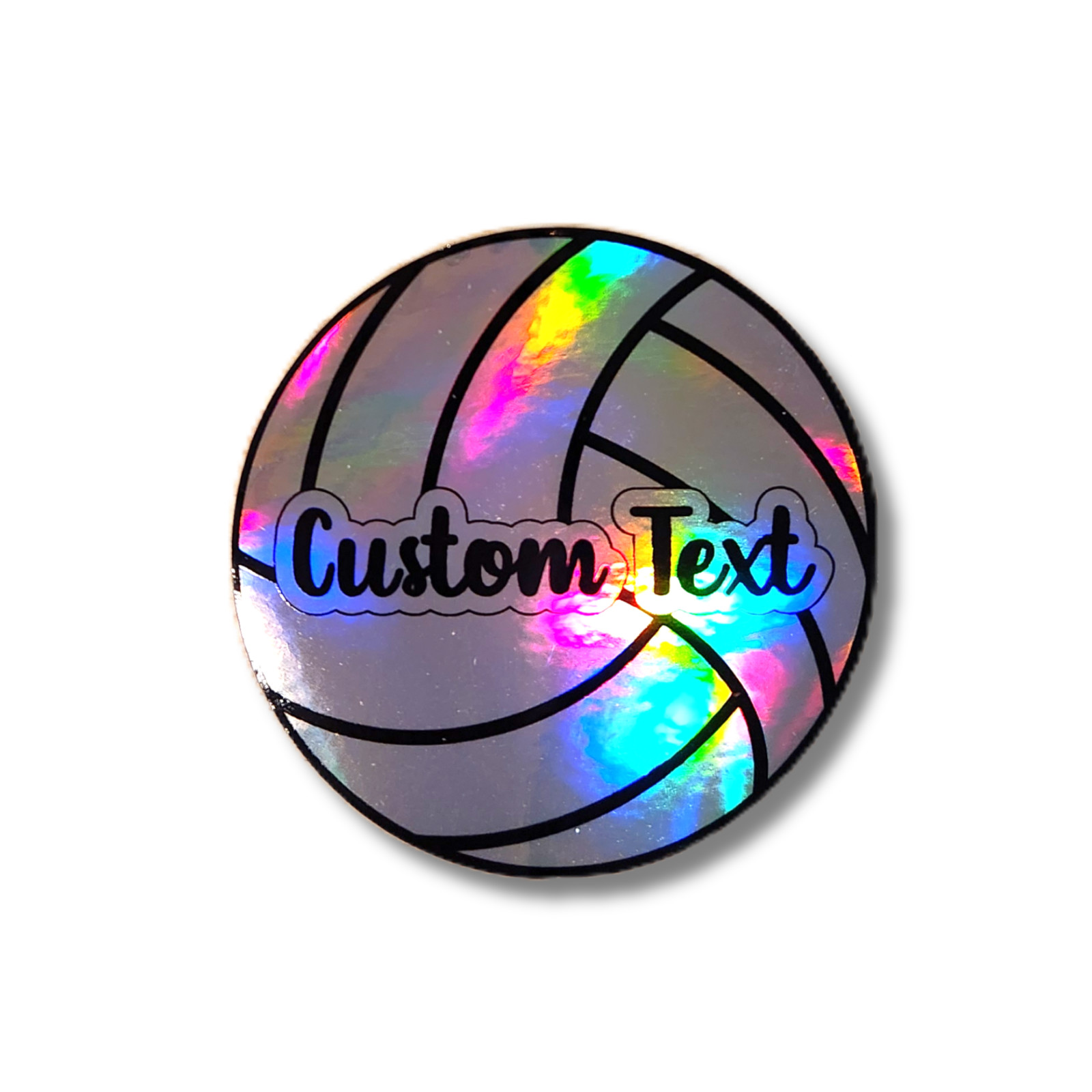 Custom Volleyball Name Stickers – Personalized Round Decal, Sports Team Gift