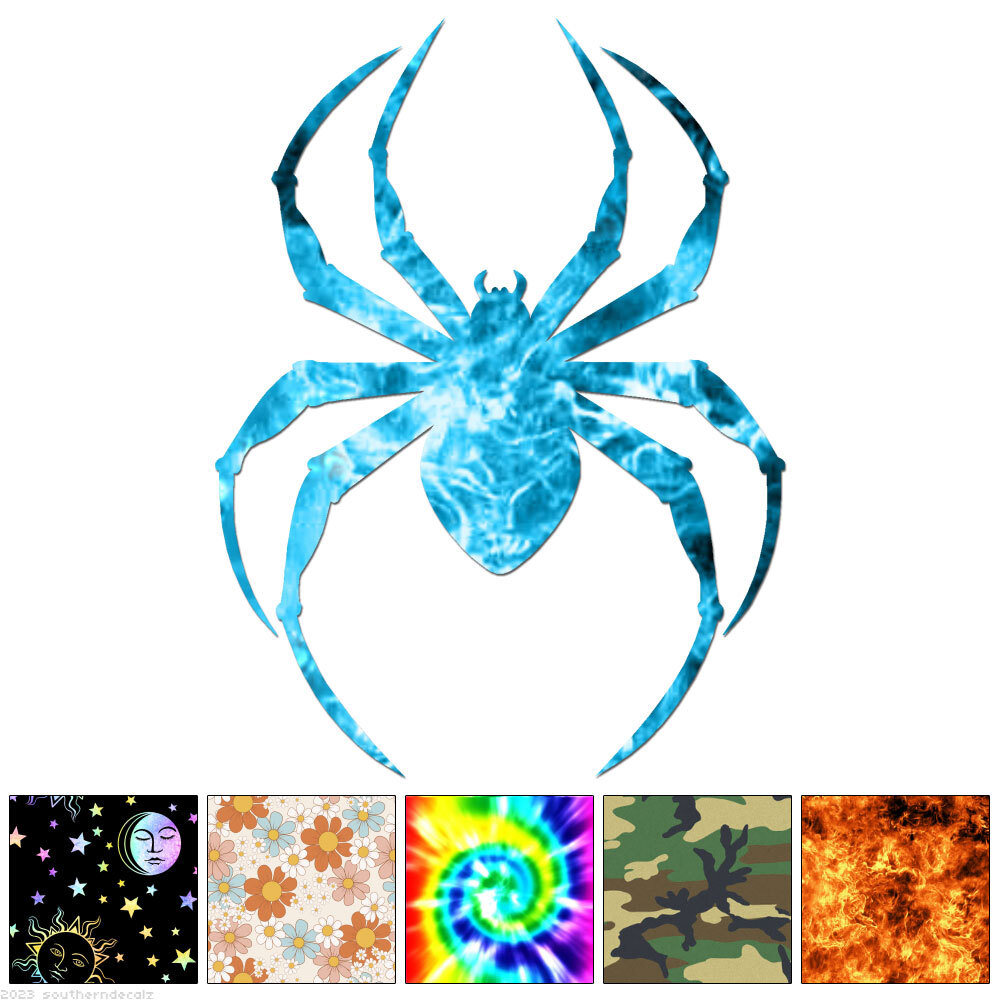 Black Widow Spider – Decal Sticker – Multiple Patterns & Sizes – ebn6686