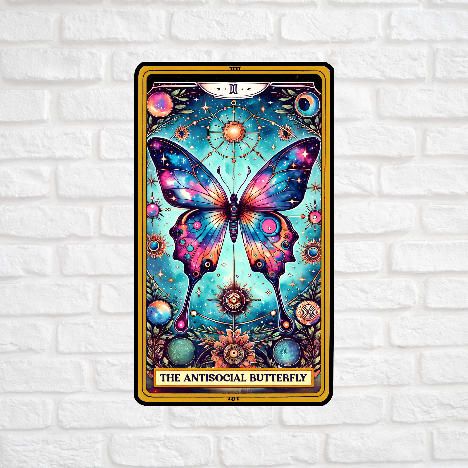 Tarot card sticker vinyl decal the antisocial butterfly gothic funny novelty