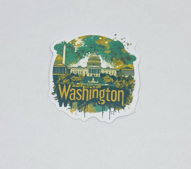 Washington D.C Sticker Capitol Travel City Tour Art Decal Vinyl Souvenir Tc6
