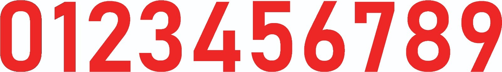 0-10 7″-32″ Big Size Vinyl Die Cut Decal Numbers (Red), 6Yrs Outdoor Film