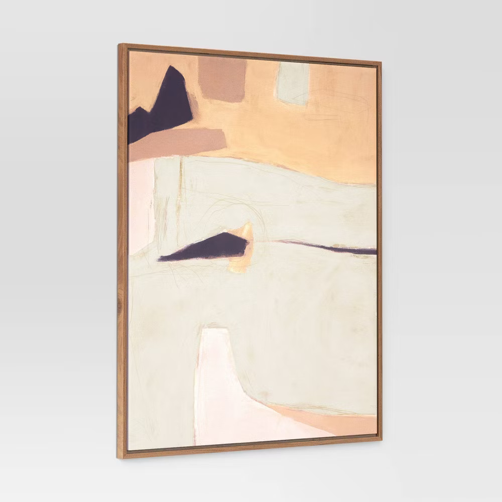Threshold EWall Arth Abstract Canvas Set of 2 24″x30″ Canvases Brown Modern