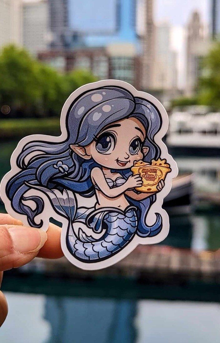Mermaid Vinyl Sticker – Cute Ocean Fantasy Waterproof Kawaii Aesthetic Decal