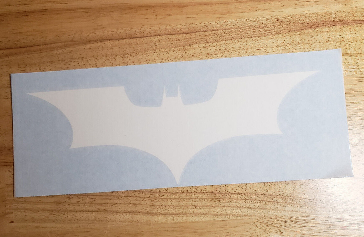 DARK KNIGHT Batman Decal Sticker LOGO Gloss WHITE Truck Hood Tailgate 30″ FAST