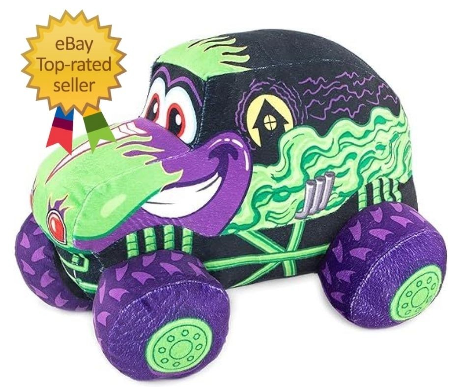 Jay Franco Monster Jam Truckin’ Pals Grave Digger Pillow Buddy – Super Soft Poly