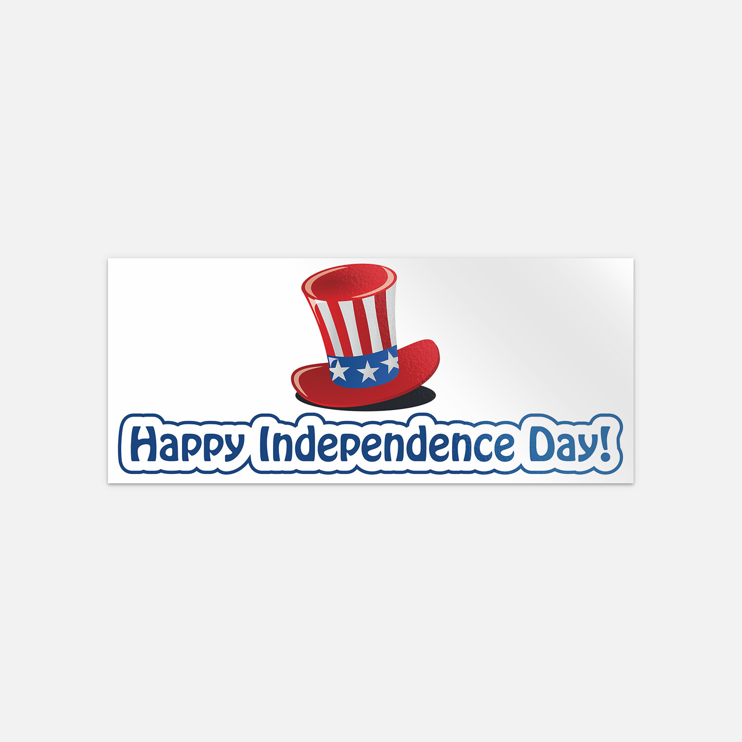Happy Independence Day USA Cap Vinyl Sticker Decal