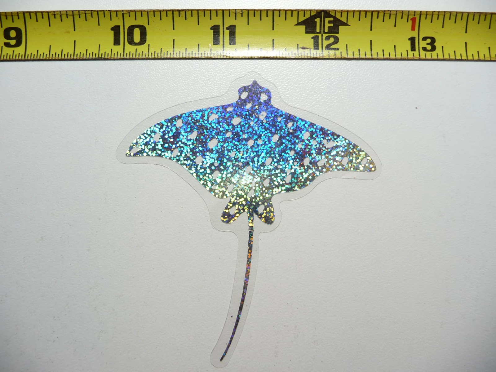 HOLOGRAPHIC MANTA RAY SMALL STICKER DECAL OCEAN SEA LIFE SPARKLE FUNNY