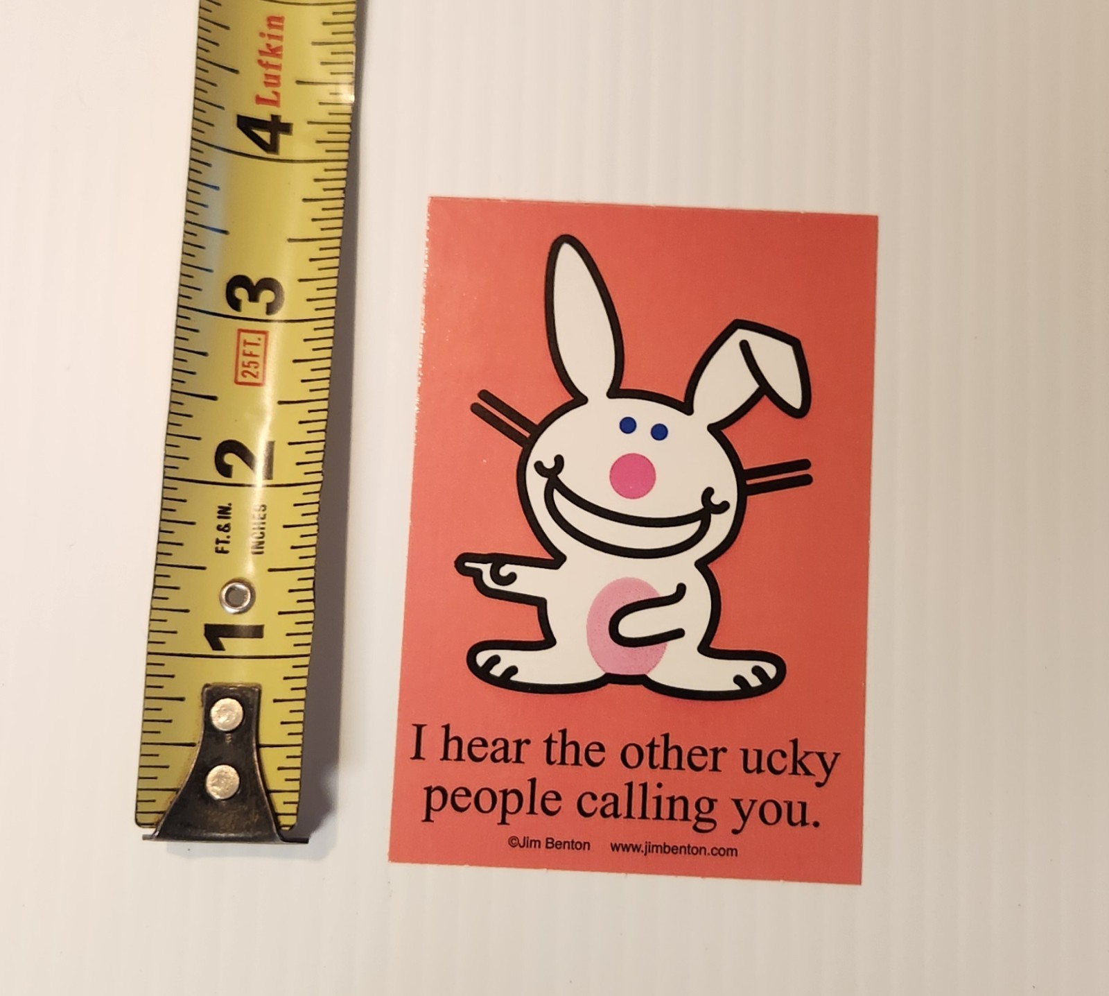 Vintage It’s Happy Bunny «I Hear The Other Ucky People Ca…» Jim Benton Sticker