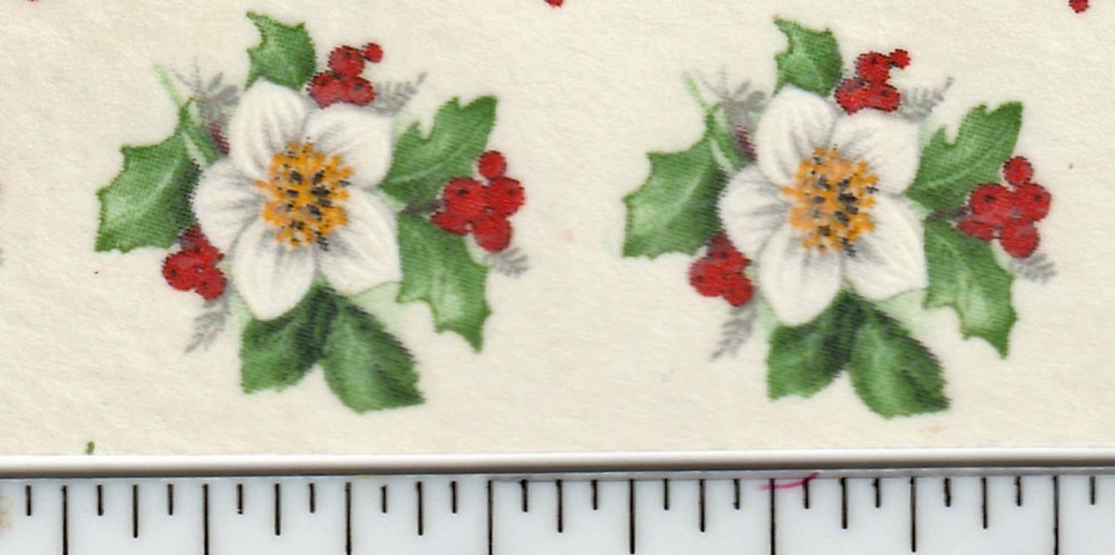 Mini Vintage Christmas Rose Ceramic Waterside Decals -5/8″ (12) dollhouse art