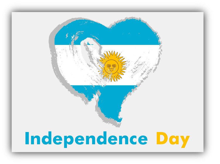 Argentina Flag Heart Independence Day Car Bumper Sticker Decal