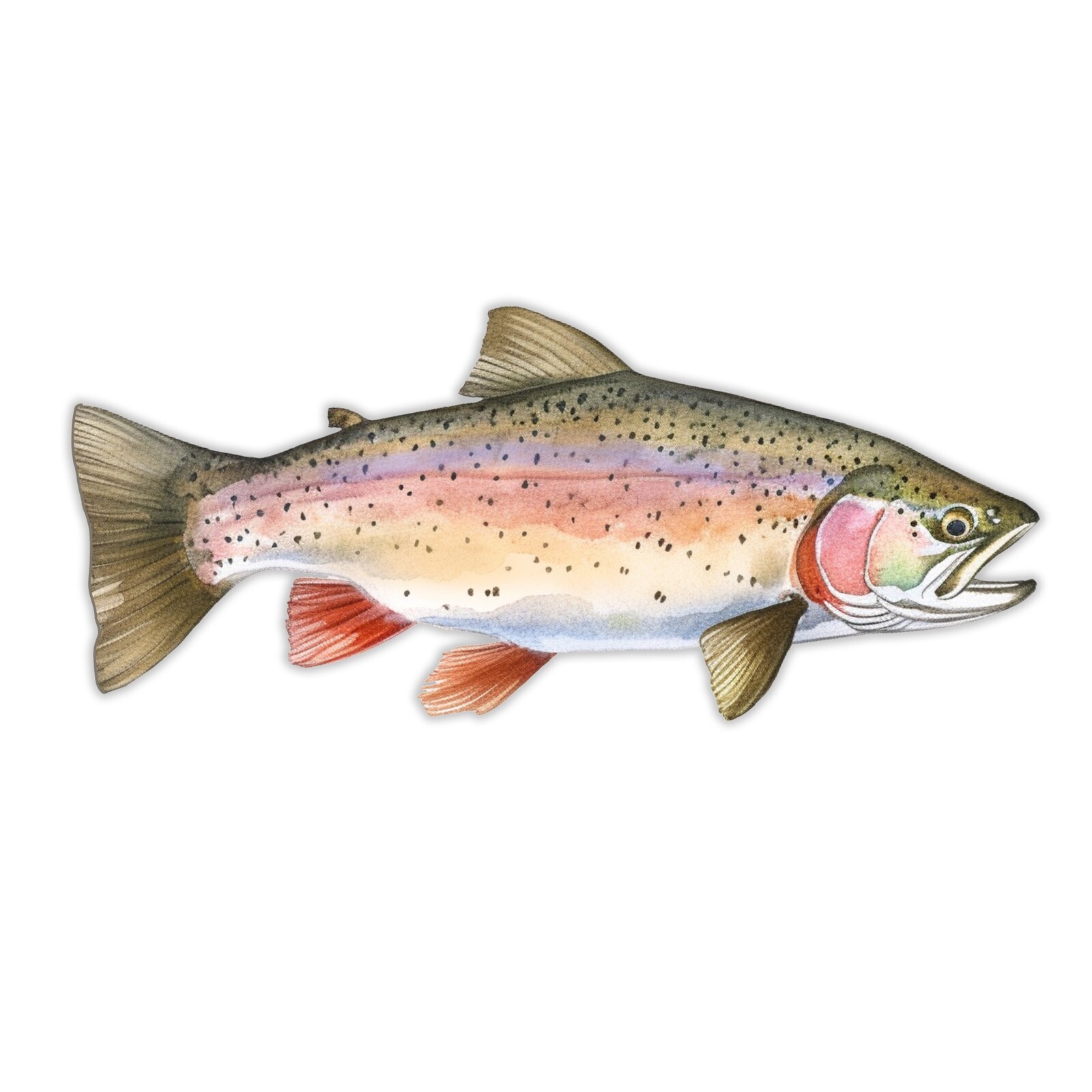 Rainbow Trout Sticker Fishing Vinyl Stickers Decal Brown Car Truck Bumper RV SUV