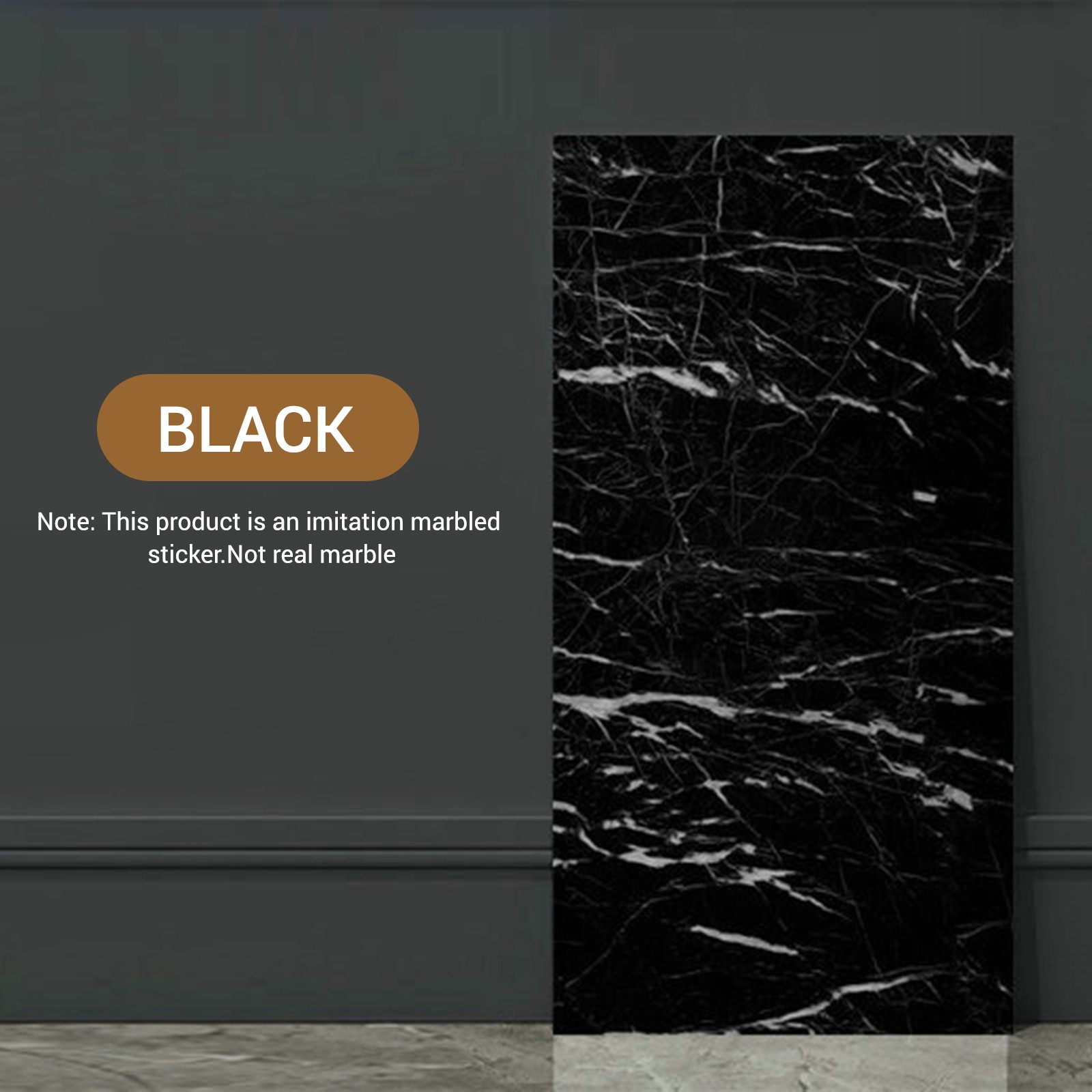 1-30x Marble Tiles Wall Sticker Self-Adhesive Stick On Kitchen Bathroom 60x30cm