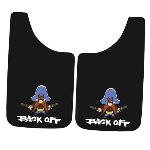 000502R01 Yosemite Sam Back Off Easy Fit Mud Guard 11″ – Set of 2,Multi