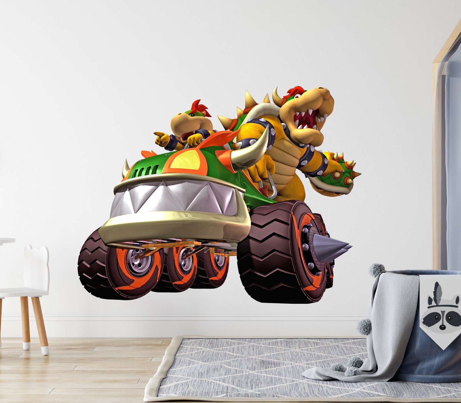 Bowser Super Mario Bros Kart Wall Decal Removable Sticker Kids Home Decor Art SM