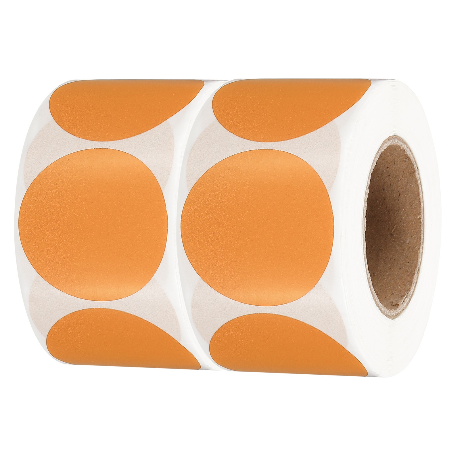 1.5 Inch Round Thermal Label Stickers, Orange (2Rolls/Total 1000Pcs)