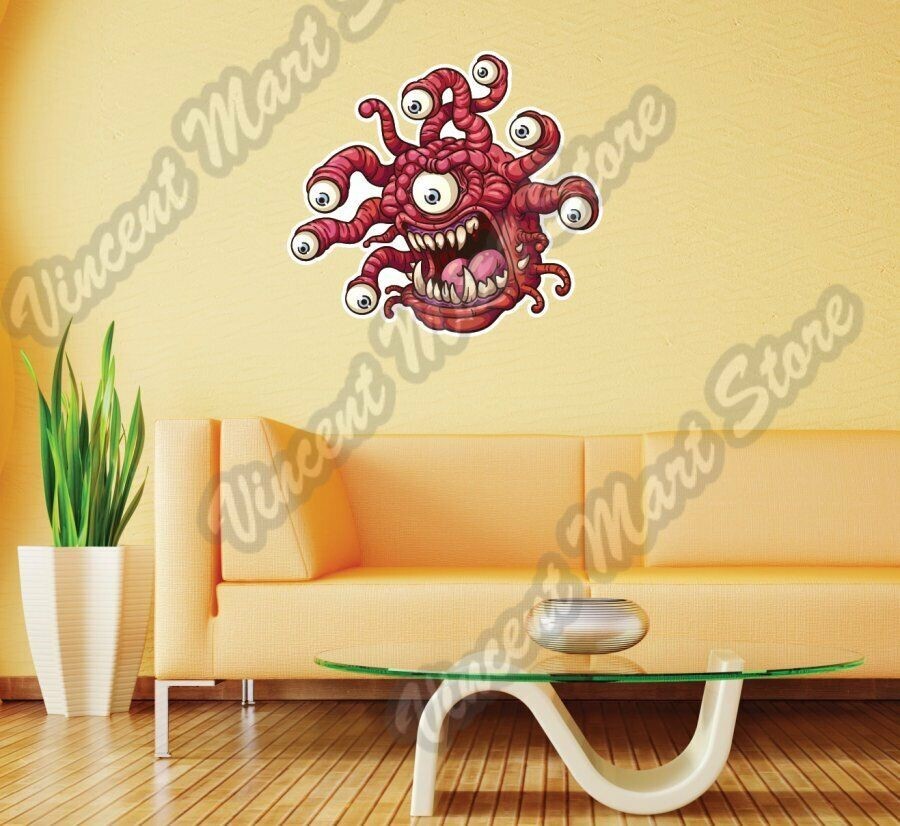 Scary Monster Eyes Angry Cartoon Gift Wall Sticker Room Interior Decor 22″X22″