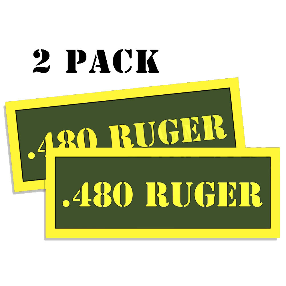 480 RUGER Ammo Can Label Stickers Decal Ammunition (2 pack)