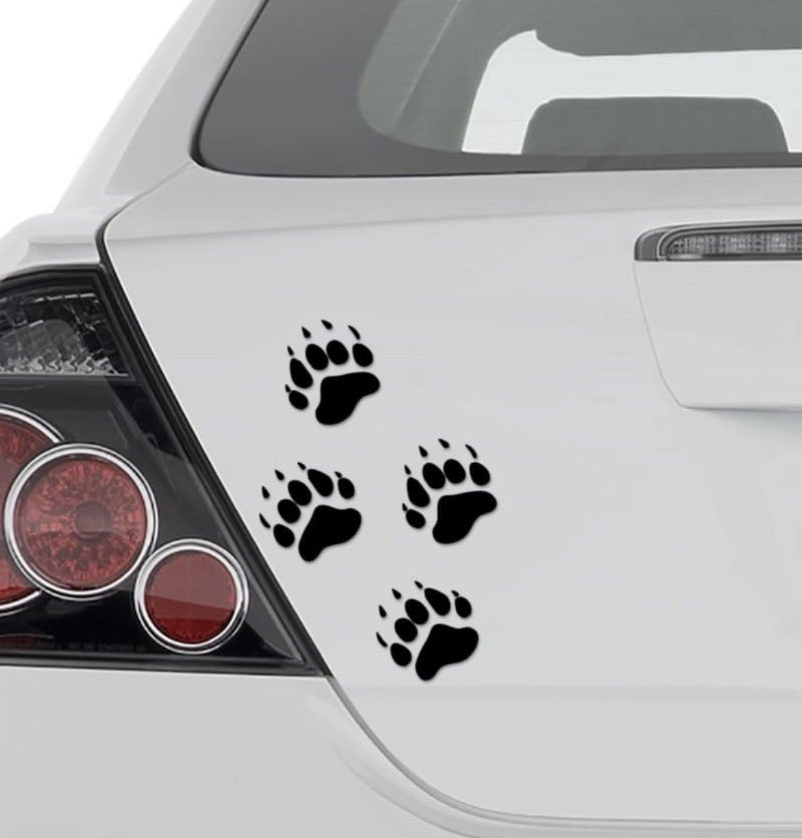 Bear Paw Print Vinyl Decal Sticker Car Truck Wall Black – 2.5” – 4 PACK