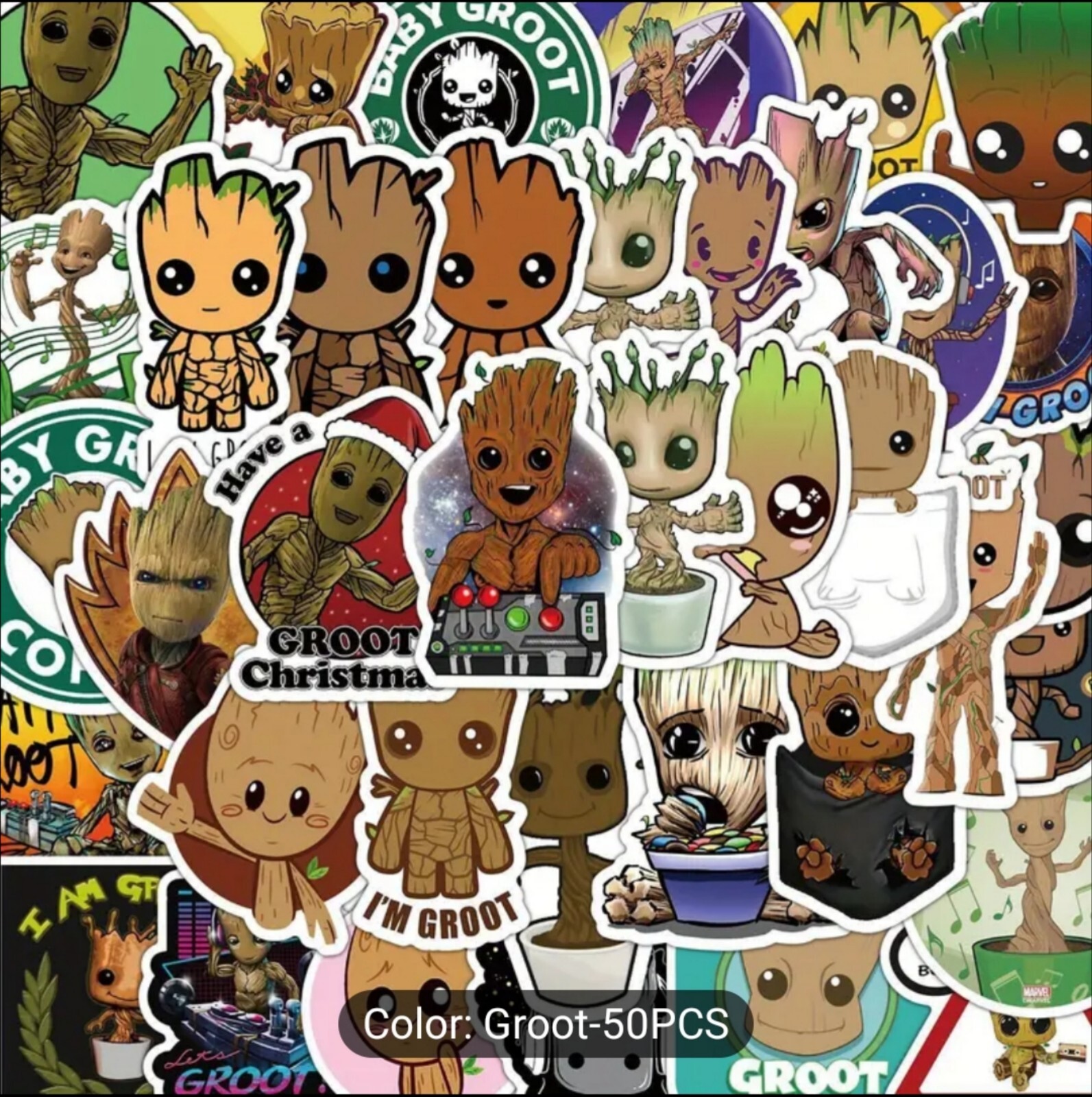 10 PCS Marvel Guardians Of The Galaxy Groot (Unofficial) Stickers BRAND NEW
