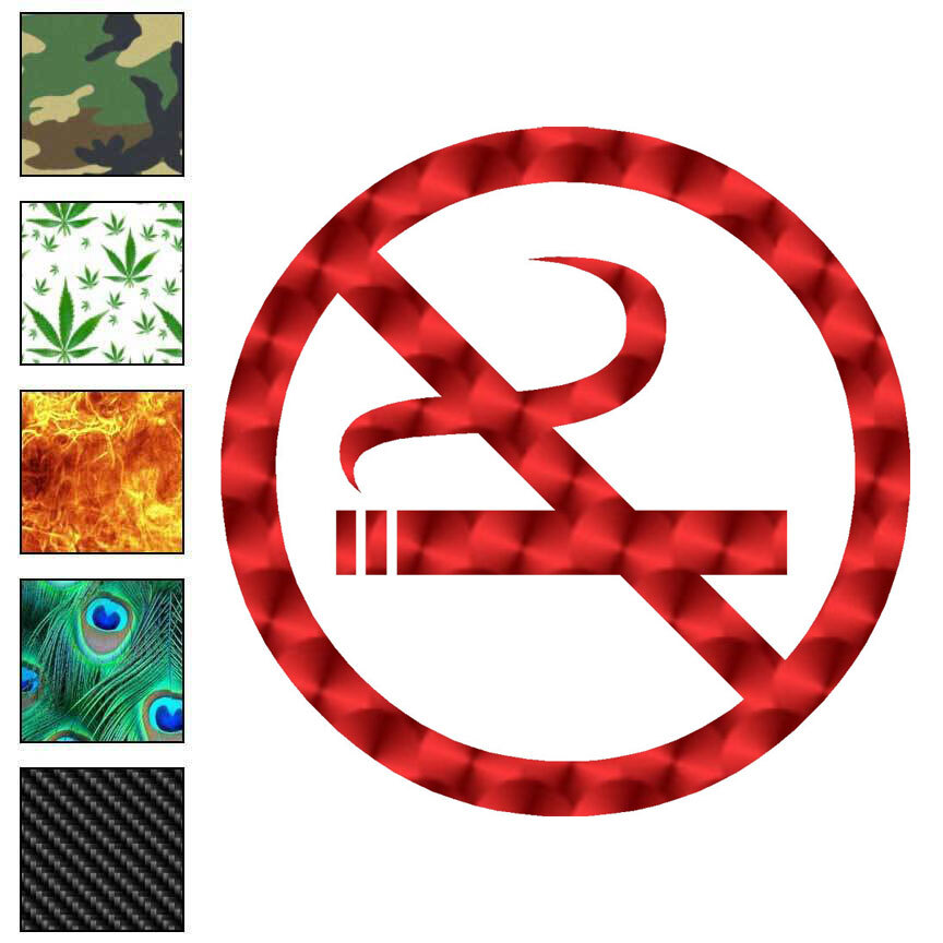No Smoking, Vinyl Decal Sticker, 40 Patterns & 3 Sizes, #7222