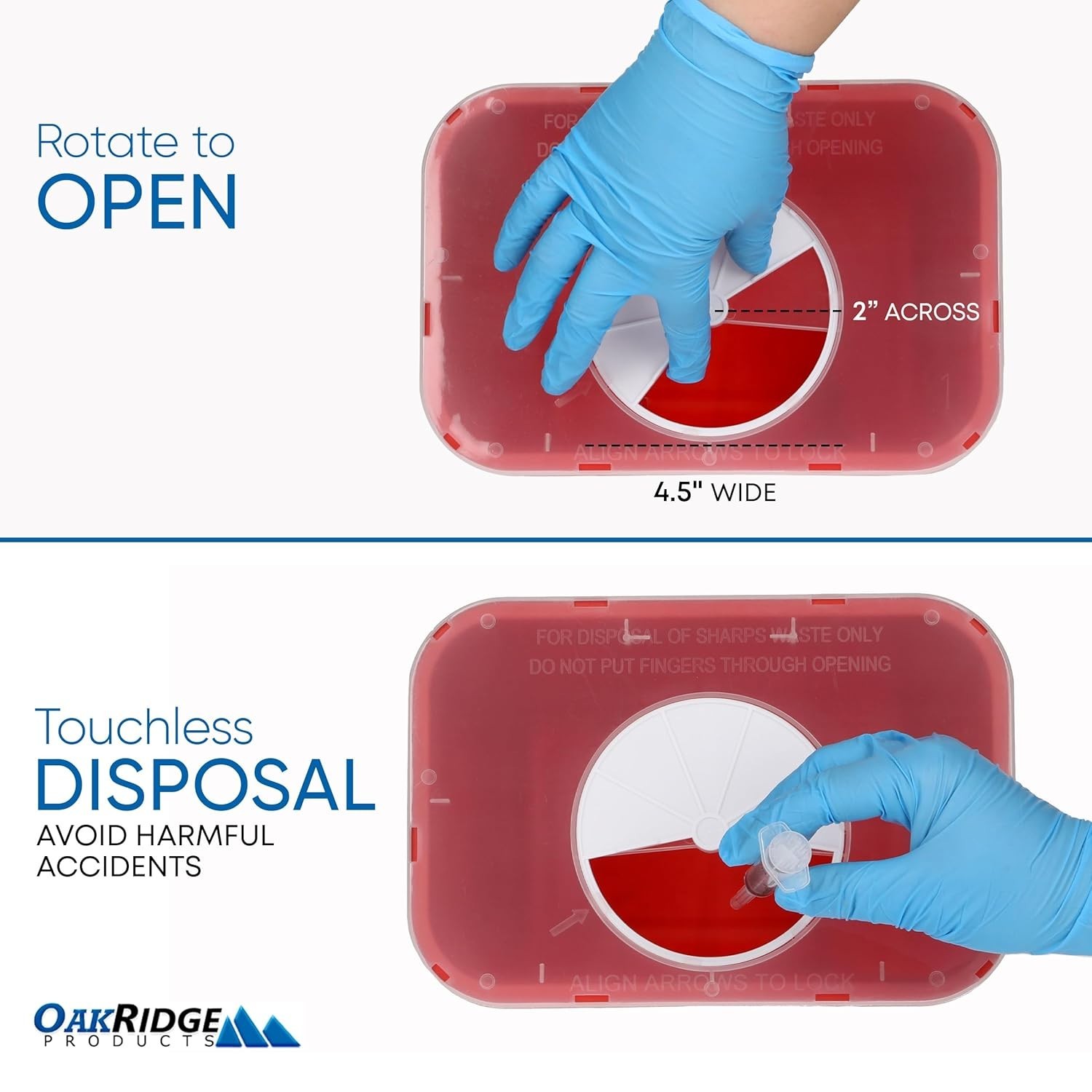 Large Sharps Container for Home Use and Professional 2 Gallon (2-Pack) with Rot