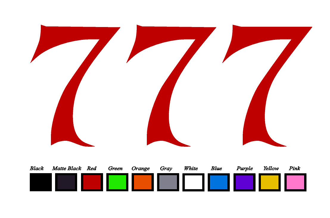 Lucky 7’s LOGO Vinyl Decal Sticker Emblem Car Truck Window 4″ 6″ 8″