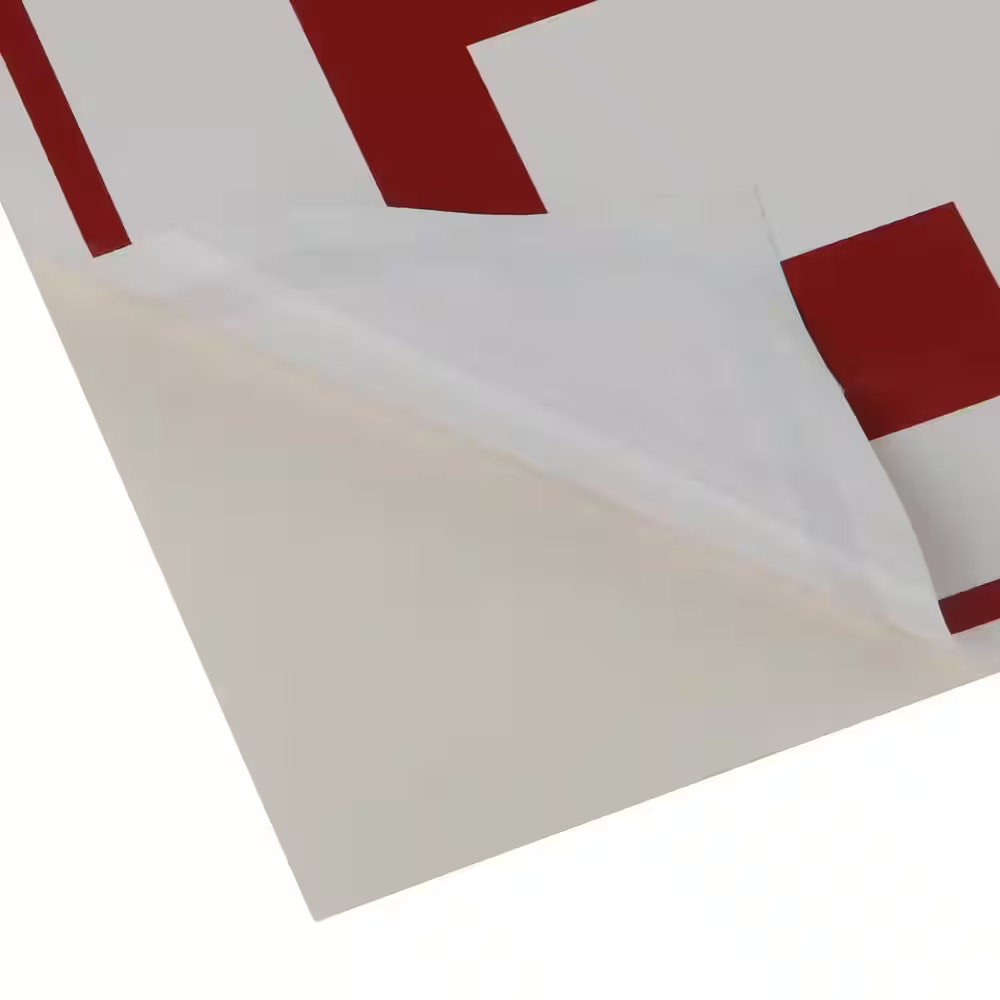10 In. X 7 In. Decal Red on White Sticker Exit