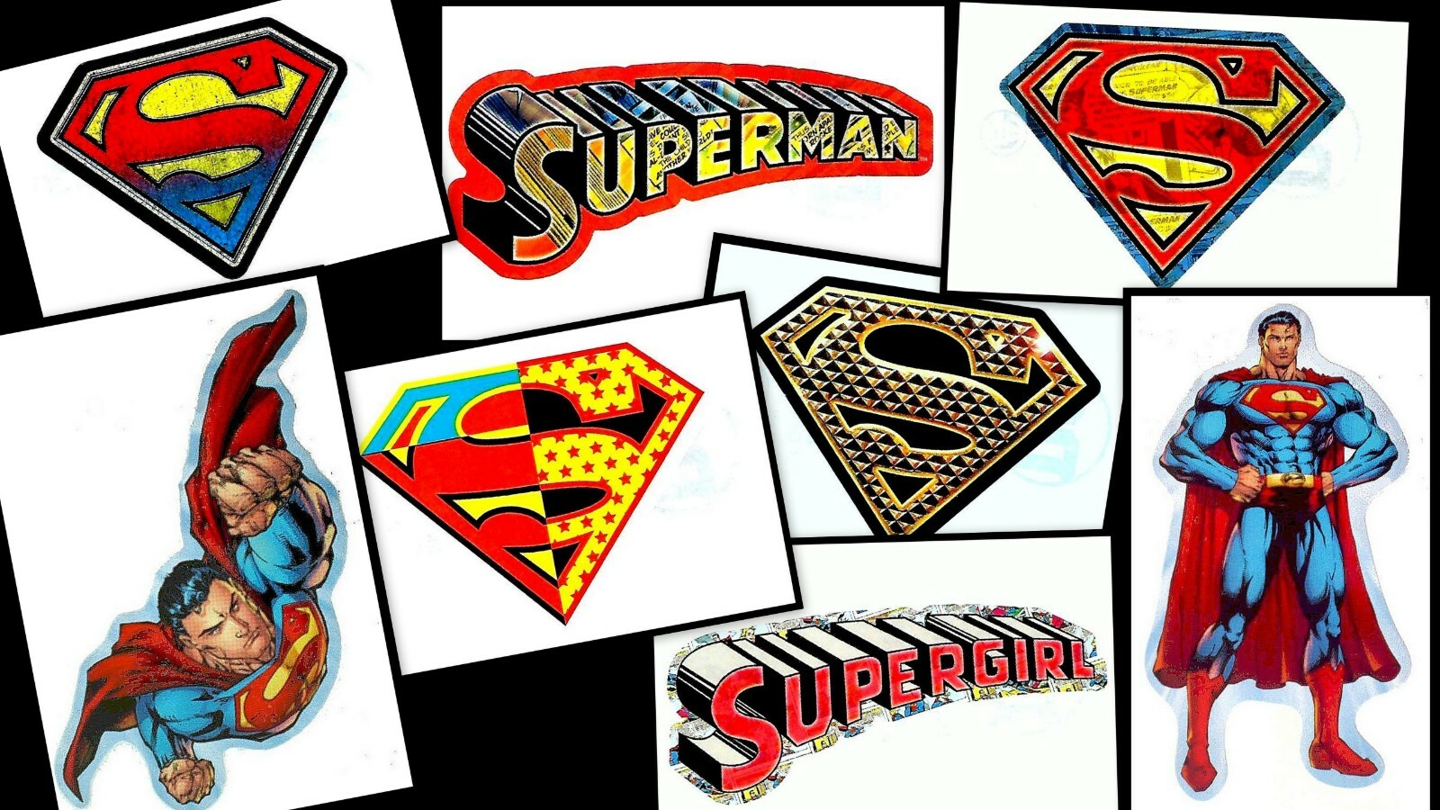 SUPERMAN SUPERGIRL LOGO LAPTOP STICKER DECAL~DC COMICS SUPERHERO~BOGO 40% OFF